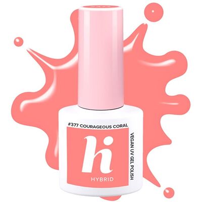 HI HYBRID Vegan UV Gel Polish 377 Courageous Coral HI HYBRID Vegan UV Gel Polish 377 Courageous Coral