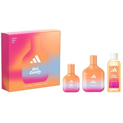 Conjunto de Presente adidas Vibes Get Comfy - Unissex, Vegano, Eau de Parfum & Gel de Banho Conjunto de Presente adidas Vibes Get Comfy - Unissex, Vegano, Eau de Parfum & Gel de Banho