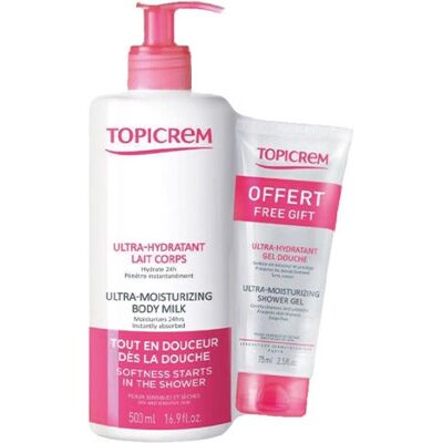 Conjunto Leite Corporal Ultrahidratante Topicrem - 2 pcs Conjunto Leite Corporal Ultrahidratante Topicrem - 2 pcs