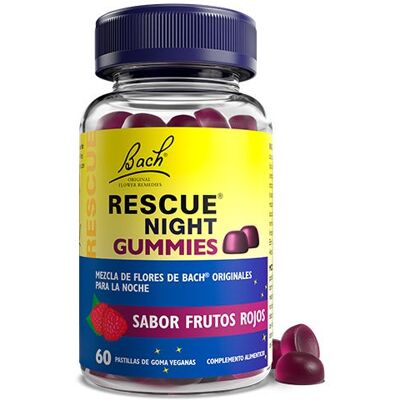 Gomas Rescue Night de Bach - Apoio ao sono - Castanheiro branco, Sabor a cereja Gomas Rescue Night de Bach - Apoio ao sono - Castanheiro branco, Sabor a cereja