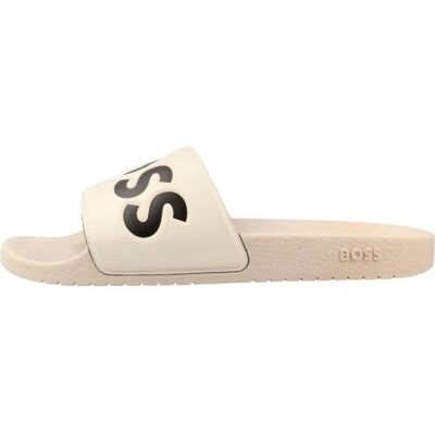 BOSS Chanclas Aryeh Slid Para Hombre, Color Beis 274 Talla 41 BOSS Chanclas Aryeh Slid Para Hombre, Color Beis 274 Talla 41