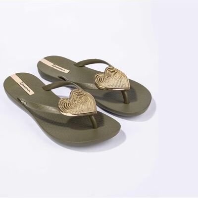 IPANEMA Chanclas Maxi Fashion 82120 Con Detalle De Corazón Verde Kaky Talla 40 IPANEMA Chanclas Maxi Fashion 82120 Con Detalle De Corazón Verde Kaky Talla 40