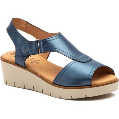ALTO ESTILO Sandalia Cuña 3308 Piel Mujer Azul Talla 38 ALTO ESTILO Sandalia Cuña 3308 Piel Mujer Azul Talla 38