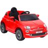 vidaXL Carro elétrico de criança Fiat 500 vermelho