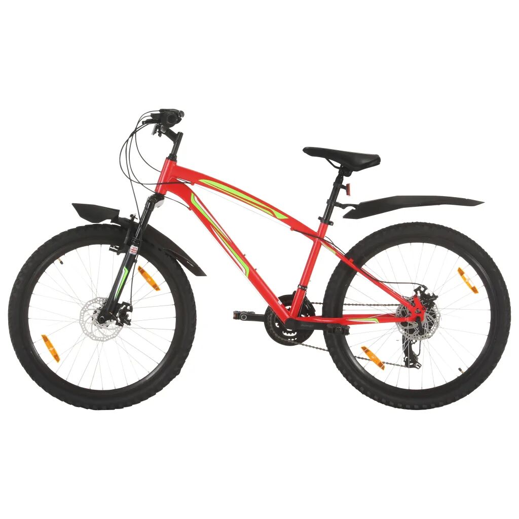vidaXL Bicicleta de montanha 21 velocidades roda 26" 36 cm vermelho