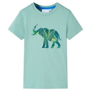 vidaXL T-shirt para criança caqui-claro 128
