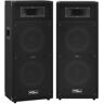 vidaXL Colunas de palco Hifi profissionais passivas 2 pcs 1000 W preto