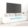 vidaXL Móvel de TV com luzes LED 200x35x40 cm branco