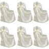 vidaXL Capa cor creme 6 pcs para banquetes de casamentos