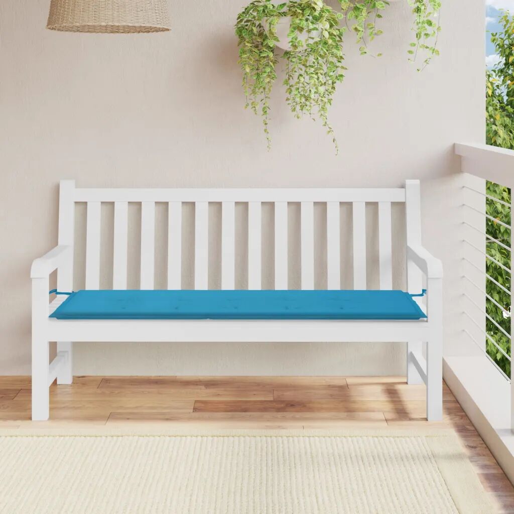 vidaXL Almofadão para banco de jardim 150x50x3 cm azul