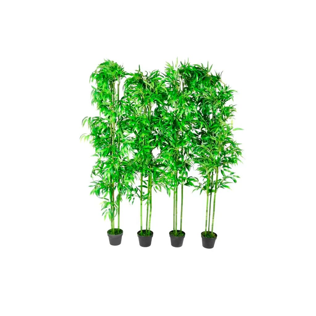 vidaXL Planta Artificial em Vaso Bambu  190cm 4 peças
