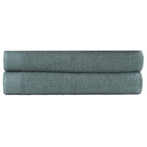 vidaXL Conjunto toalhas banho 2 pcs algodão 450 g 100x150 cm verde