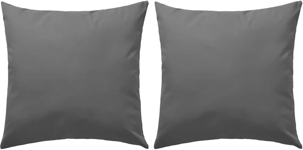 vidaXL Almofadas para exterior 2 pcs 45x45 cm cinzento