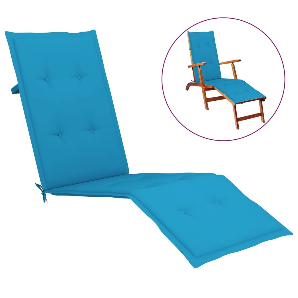 vidaXL Almofadão para cadeira de terraço (75+105)x50x4 cm azul