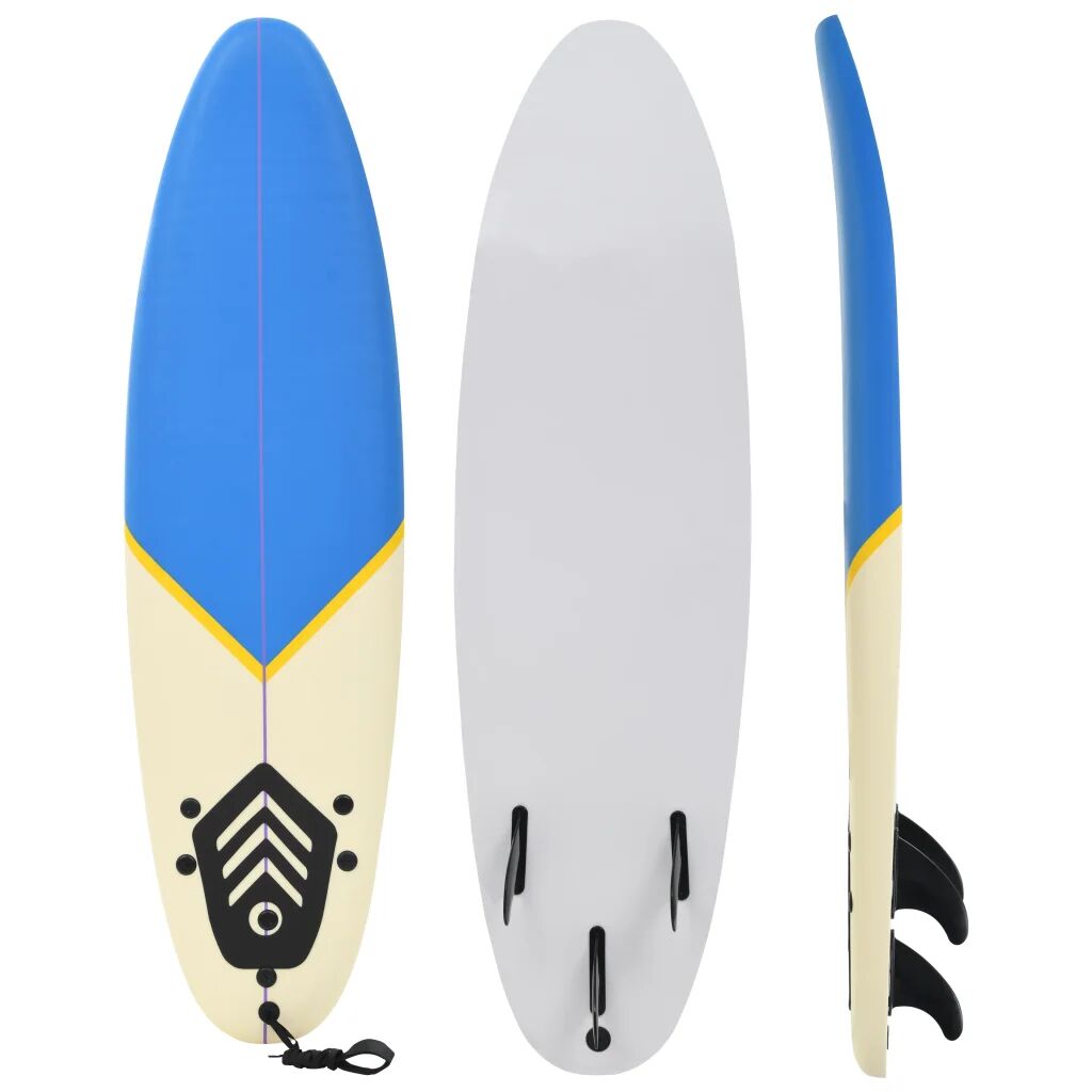 vidaXL Prancha de surf 170 cm azul e creme