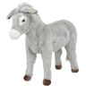 vidaXL Burro de montar em peluche cinzento XXL