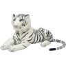 vidaXL Tigre de peluche, branco, XXL