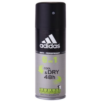 Adidas Cool & Dry 6 in 1 deodorant spray para homens 150 ml. Cool & Dry 6 in 1