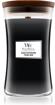 Woodwick Black Peppercorn vela perfumada com pavio de madeira 609.5 g. Black Peppercorn