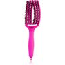 Olivia Garden Fingerbrush ThinkPink escova plana com cerdas de nylon e javali Neon Violet 1 un.. Fingerbrush ThinkPink