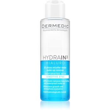 Dermedic Hydrain3 Hialuro água micelar bifásica para olhos 115 ml. Hydrain3 Hialuro