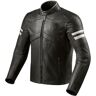 Revit Prometheus Jaqueta de couro moto Preto Branco 58