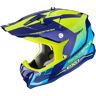 Scorpion VX-22 Air Attis Capacete de Motocross Azul Amarelo S