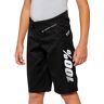 100% R-Core Shorts de bicicleta para jovens Preto 28