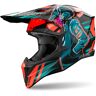 Airoh Wraaap Cyber Capacete de Motocross Azul Laranja XS