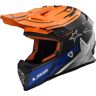 LS2 Fast MX437 Core Capacete de Motocross Preto Laranja L