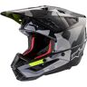 Alpinestars S-M5 Rover 2 2024 Capacete de Motocross Preto Cinzento Amarelo 2XL