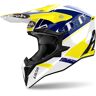 Airoh Wraaap Feel Capacete de Motocross Branco Azul Amarelo XL