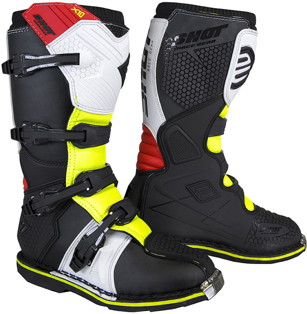 Shot X10 2.0 Black Neon Botas de motocross