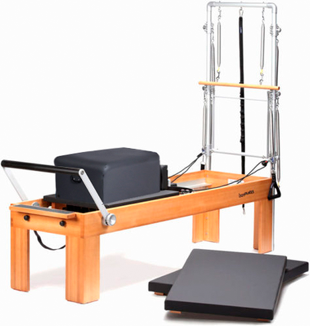 Reformer Physio de madeira: Ideal para classes personalizadas e clínicas de fisioterapia (Cores de tapicería disponíveis)