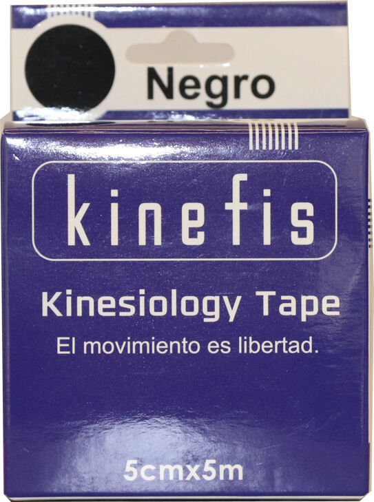 Vendaje Neuromuscular - Kinefis Kinesiology Tampe Negro 5 cm x 5 metros