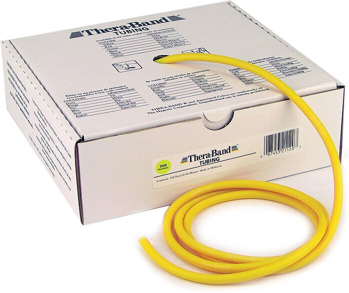 Thera Band Tubing 7.5m: Canos de Látex de Resistência Suave - Cor Amarela