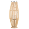 Beliani Lanterna de fibra de bambu castanho 84 cm peça de decoração Boho
