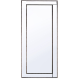 Espelho de parede prateado com moldura em polipropileno 50 x 130 cm minimalista Art Deco