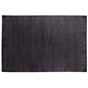 Tapete cinzento escuro em viscose 160 x 230 cm pelo curto muito suave ao toque estilo moderno ou escandinavo