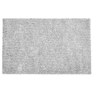 Tapete cinzento de poliéster e algodão 200 x 300 cm pelo comprido shaggy estilo moderno