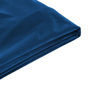 Capa da estrutura de cama em veludo azul escuro 160 x 200 cm estilo retro