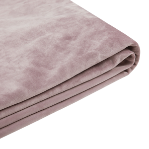 Capa da estrutura de cama em veludo rosa 160 x 200 cm estilo retro
