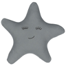 Beliani Almofada infantil de tecido cinzento em forma de estrela de peluche com recheio suave