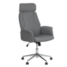 Beliani Cadeira de escritório cinzenta confortável capa de estofamento ajustável em altura moderna