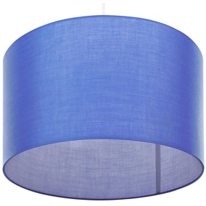 Candeeiro de teto com iluminação para uma lâmpada em tecido azul