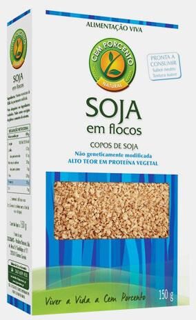 CEM POR CENTO FLOCOS DE SOJA CEM PORCENTO 150G