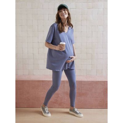VERTBAUDET Conjunto homewear de 2 peças, para grávida azul-ardósia VERTBAUDET Conjunto homewear de 2 peças, para grávida azul-ardósia