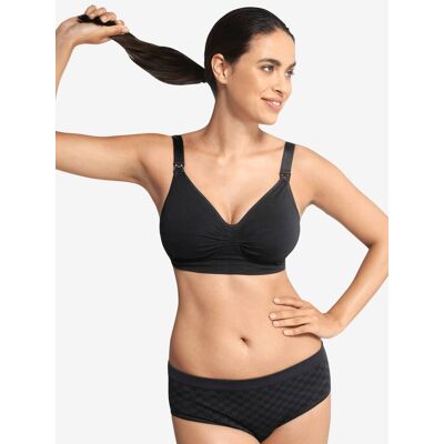 Soutien sem costuras, especial gravidez e amamentação, GelWire® da CARRIWELL preto medio liso Soutien sem costuras, especial gravidez e amamentação, GelWire® da CARRIWELL preto medio liso