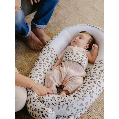 Redutor de cama evolutivo BABYMOOV Doomoo Cocoon bege estampado Redutor de cama evolutivo BABYMOOV Doomoo Cocoon bege estampado