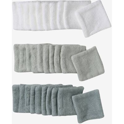 VERTBAUDET Lote de 30 toalhetes laváveis + saco lote verde VERTBAUDET Lote de 30 toalhetes laváveis + saco lote verde